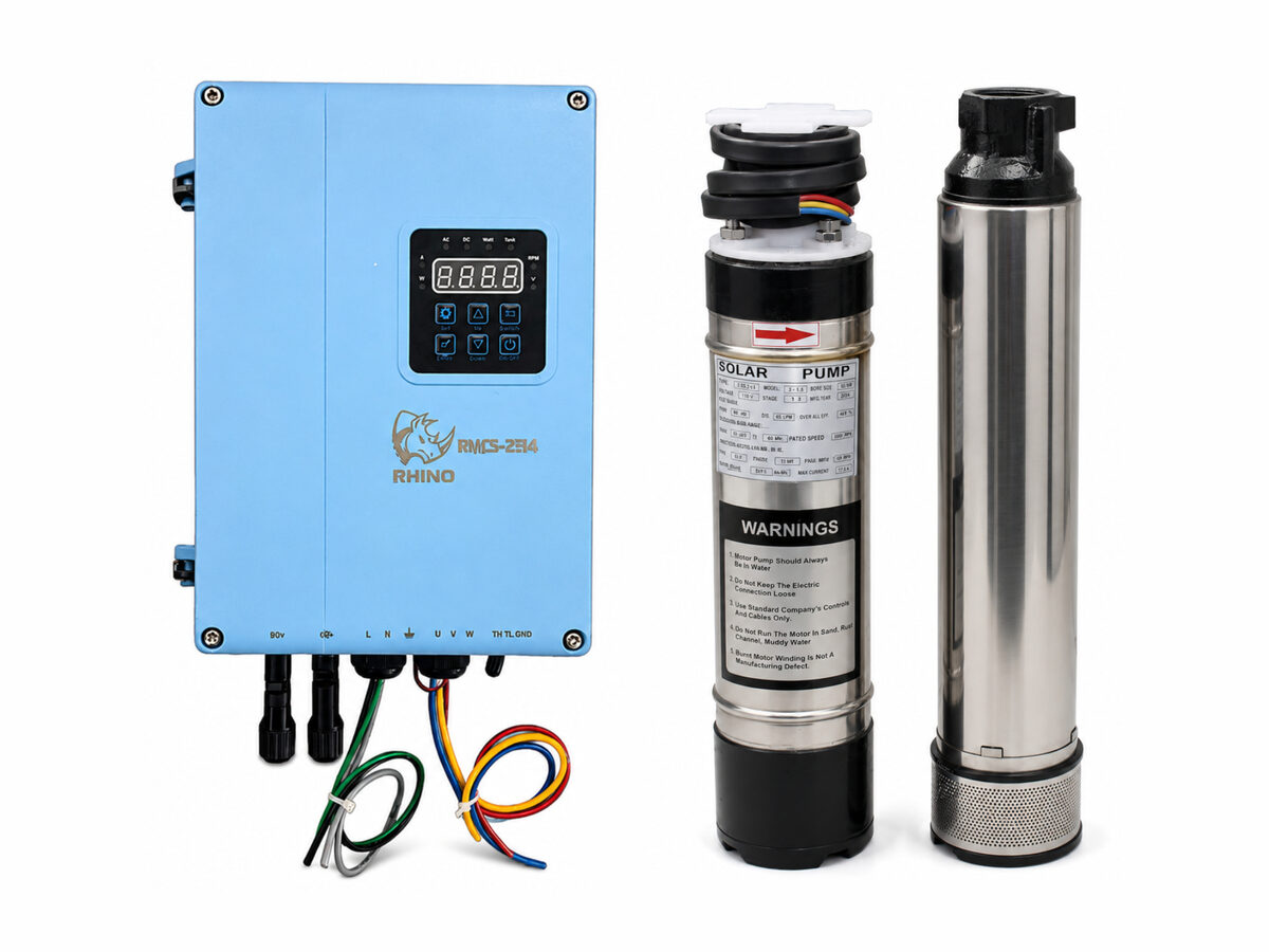Rhino Solar™ 3HP MPPT Controller + 2HP 15-Stage Submersible Set